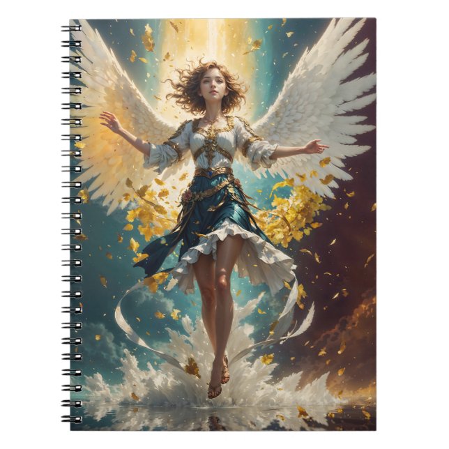 Carnet une femme avec des ailes se levant dans l'air (Devant)