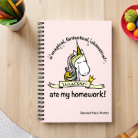 Une licorne Mange Ma Novelité De Travail À La Mais