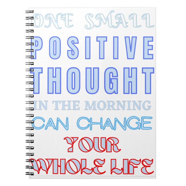 CARNET UNE PETITE PENSÉE POSITIVE LE MATIN (Devant)