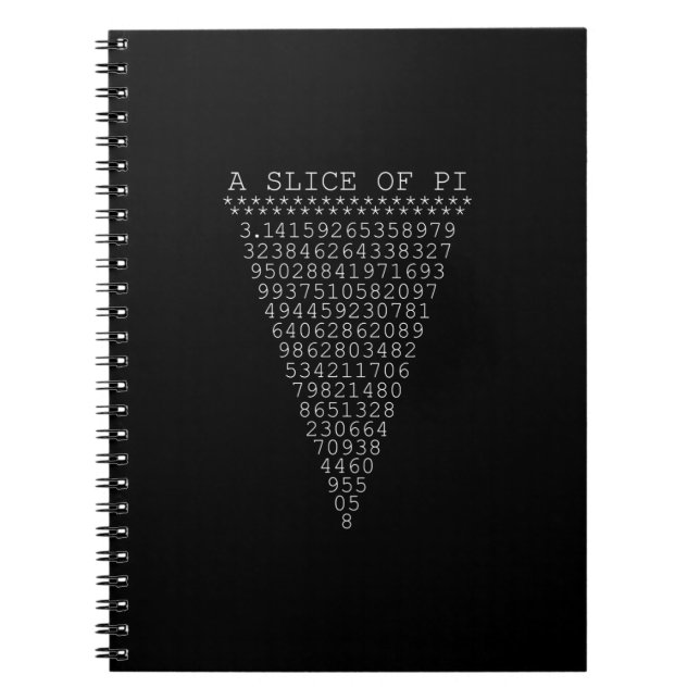 Carnet Une tranche de chiffres Pi (Devant)