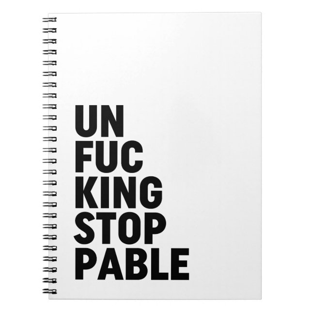 Carnet Unfu*kingstoppable (Devant)