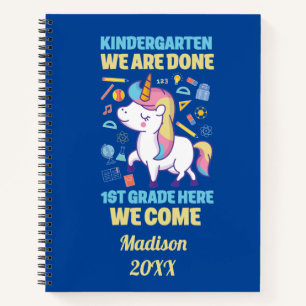 Carnet Unicorn Kindergarten Graduation 1ère année