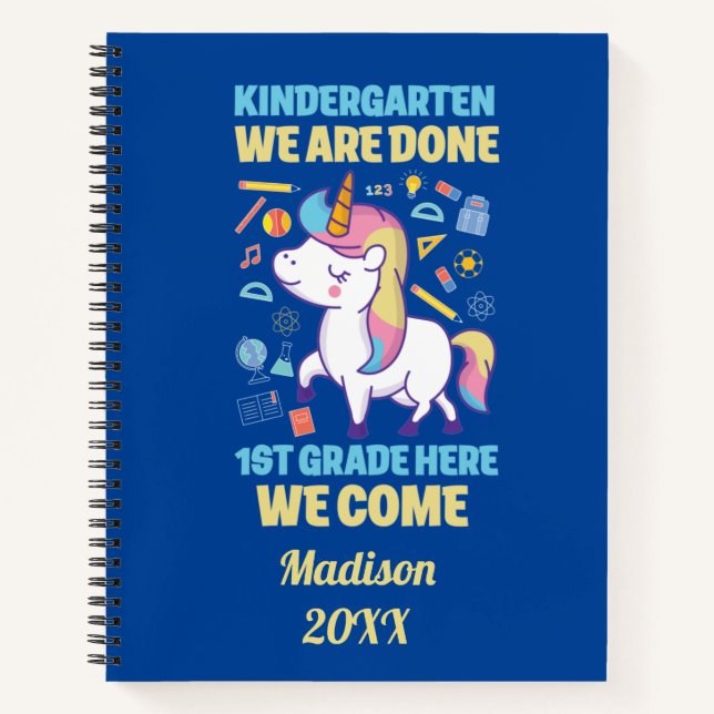 Carnet Unicorn Kindergarten Graduation 1ère année (Devant)