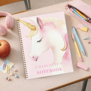 Carnet Unicorn rose fille