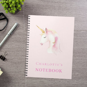 Carnet Unicorn rose fille