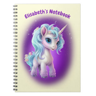 Carnet Unicorn texte personnalisé