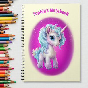 Carnet Unicorn texte personnalisé
