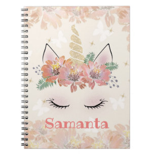 Carnet Unicorn, Unicorn Face, personnalisé