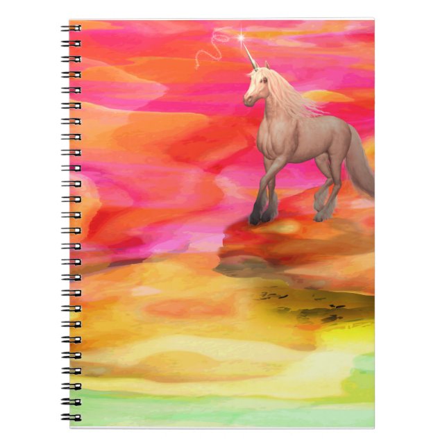 Carnet Unicorne dans le désert peint (Devant)