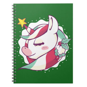 Carnet Unicorne de Noël