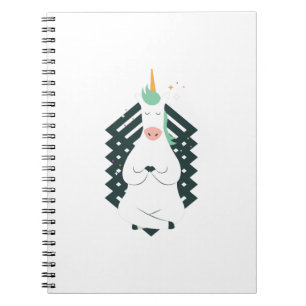 Carnet Unicorne en Pose de Yoga
