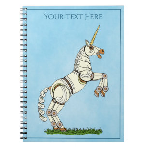 Carnet Unicorne mécanique