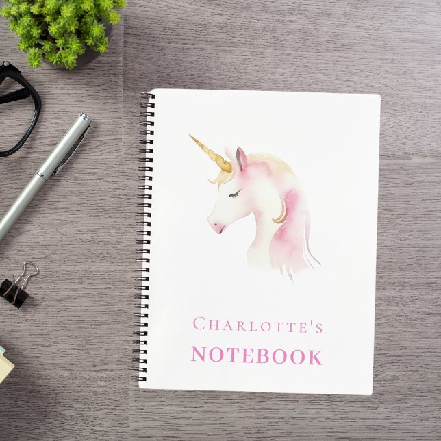 Carnet Unicorne rose blanc fille (Créateur téléchargé)