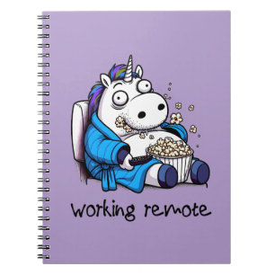 Carnet Unicorne Travailler à distance