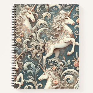 Carnet Unicornes victoriennes mystiques : Enchantées flor
