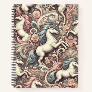 Carnet Unicornes victoriennes mystiques : Enchantées flor