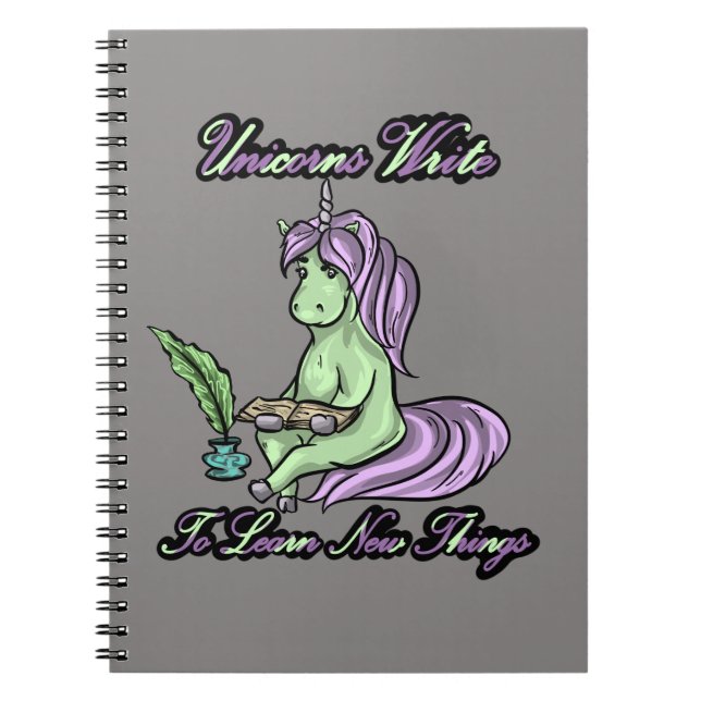 Carnet Unicorns Écrire Pour Apprendre De Nouvelles Choses (Devant)