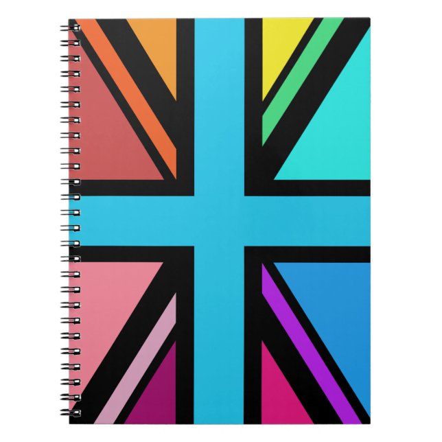 Carnet Union Jack/Drapeau Multicolore+Noir (Devant)
