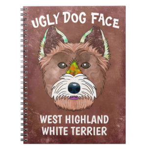 Carnet Unique West Highland Blanc Terrier laide visage ch