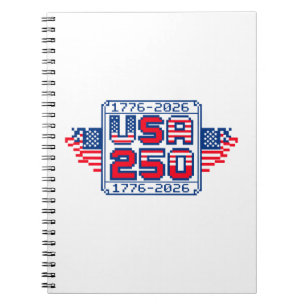 Carnet USA 250 – 1776 à 2026 Pixel Art
