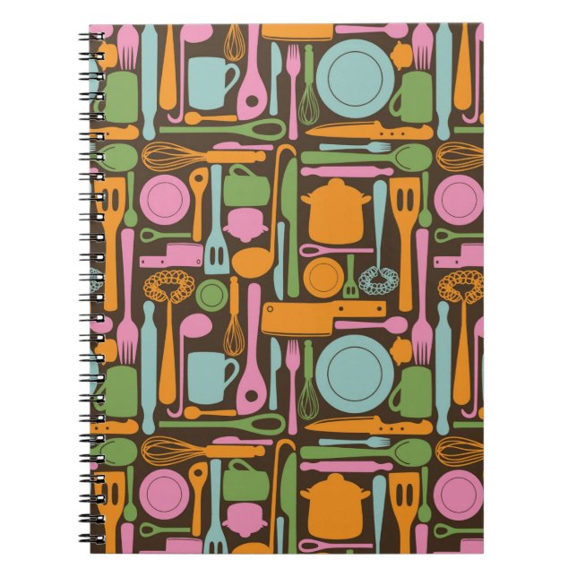 Carnet Ustensiles de cuisine Motif 3 (Devant)