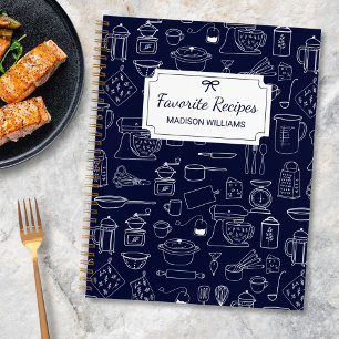 Carnet Ustensiles de cuisine vintage modernes recette de