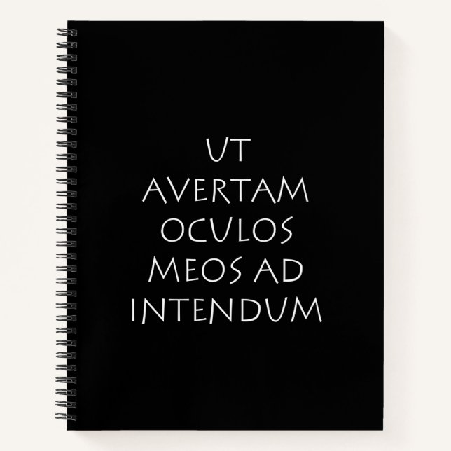 Carnet Ut avertam oculos meds ad intendum (Devant)
