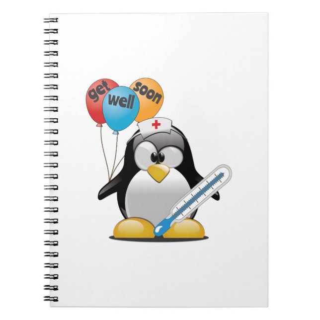 Carnet Va-t'en bientôt. Infirmière de pingouin. (Devant)