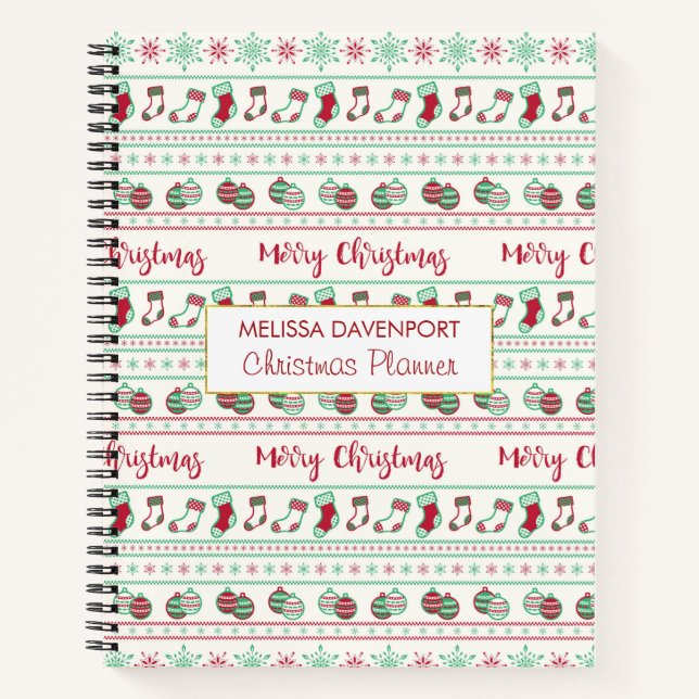 Carnet Vacances Motif de Noël moche (Devant)