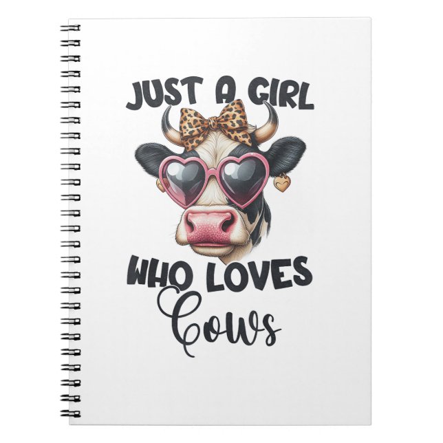 Carnet Vache Aime Juste Une Fille Qui Aime Les Vaches _1 (Devant)