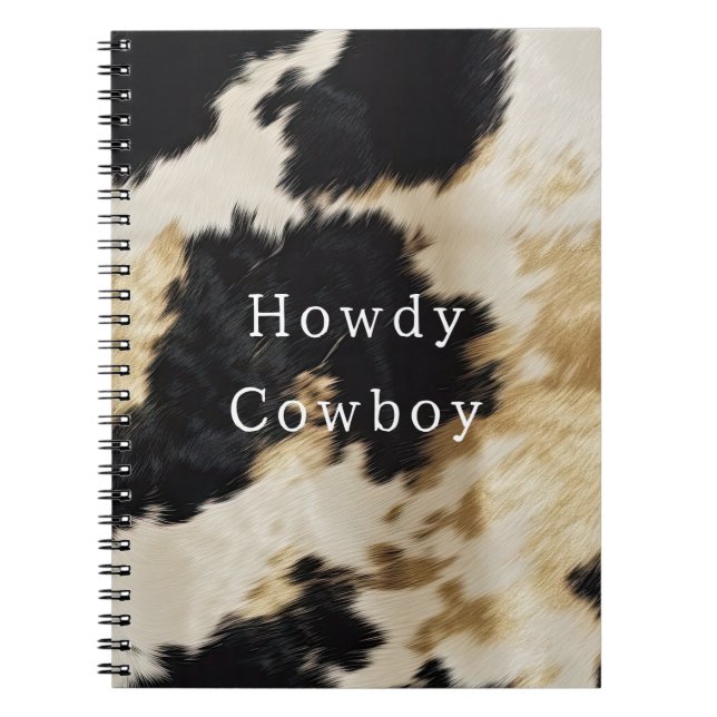 Carnet Vache blanche noire (Devant)