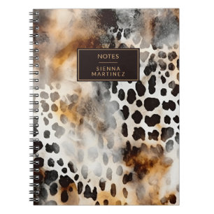 Carnet Vache Empreinte de léopard Art Abstrait
