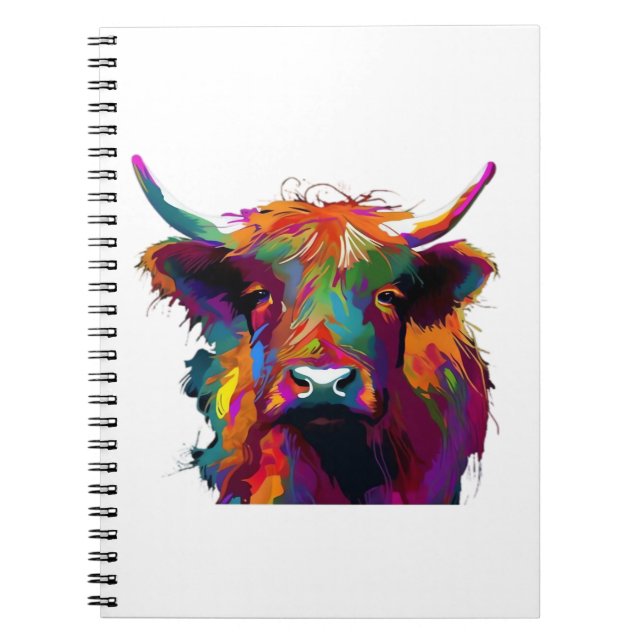 Carnet Vache friésienne Holstein - Vache mignonne - Cadea (Devant)