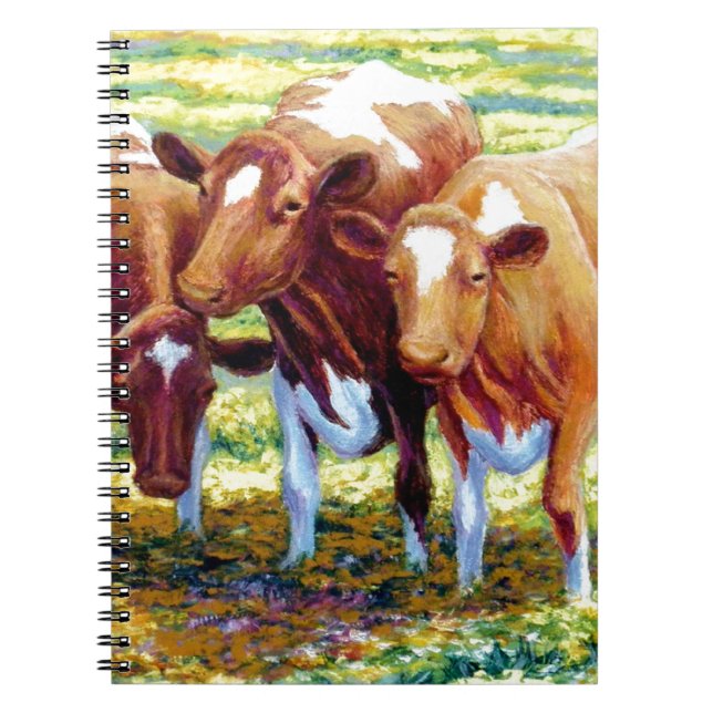 Carnet Vache laitière de vaches dans l'image de peinture (Devant)