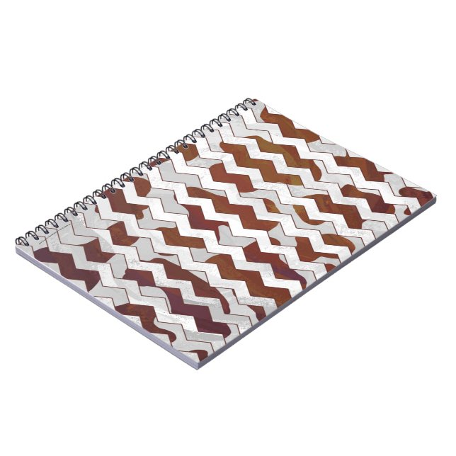 Carnet Vache Marron et Impression Blanche (Côté gauche)