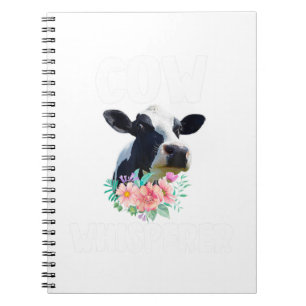 Carnet Vache Whisperer Cute Cow Floral Flower Farm G