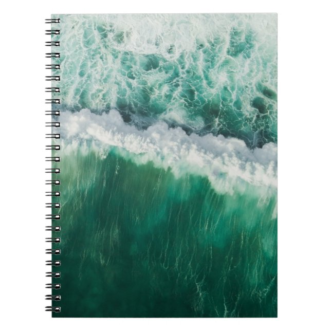 Carnet Vague aérienne turquoise : tir de drone (Devant)