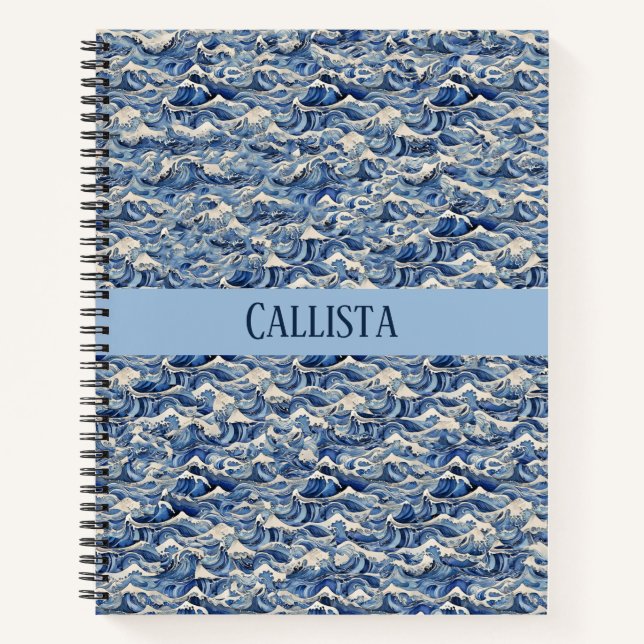 Carnet Vagues Bleues (Devant)