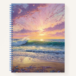 Carnet Vagues de plage et art de rivage