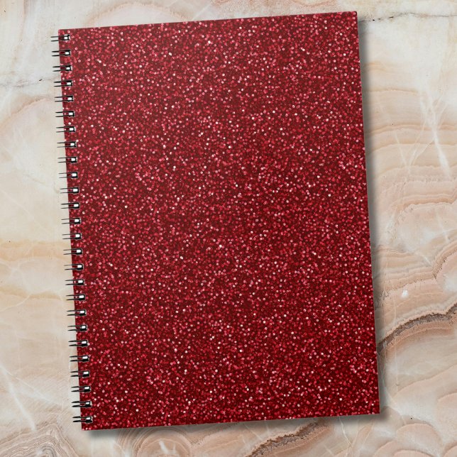 Carnet Valentine Classic Trendy Red Glitter (Créateur téléchargé)