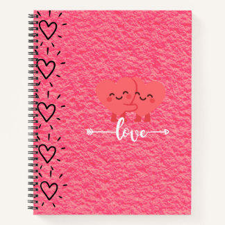 Carnet Valentine’s Day Love Notebook – Pink Hearts Design