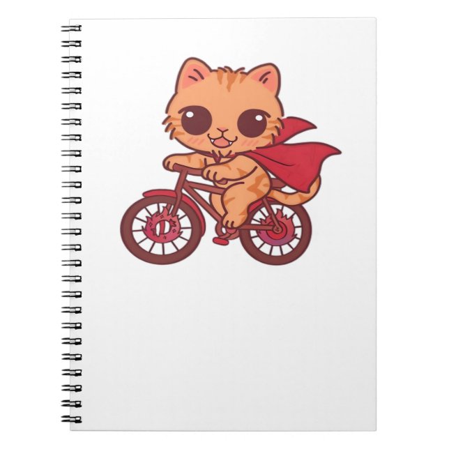 Carnet Vampire Chat sur la promenade à vélo d'Halloween - (Devant)