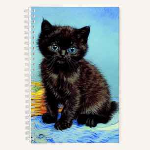 Carnet Van Gogh Black Kitten avec fils