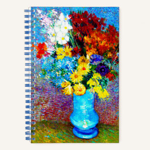 Carnet Van Gogh Flowers dans un Vase Bleu