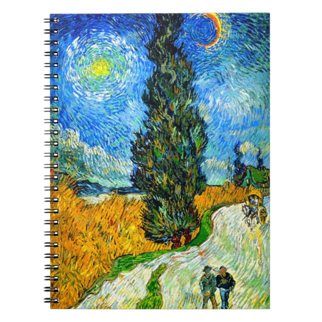 Carnet Van Gogh Road avec Cypress et Star (Devant)