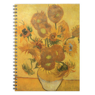 Carnet Vase avec 15 tournesols par Vincent van Gogh