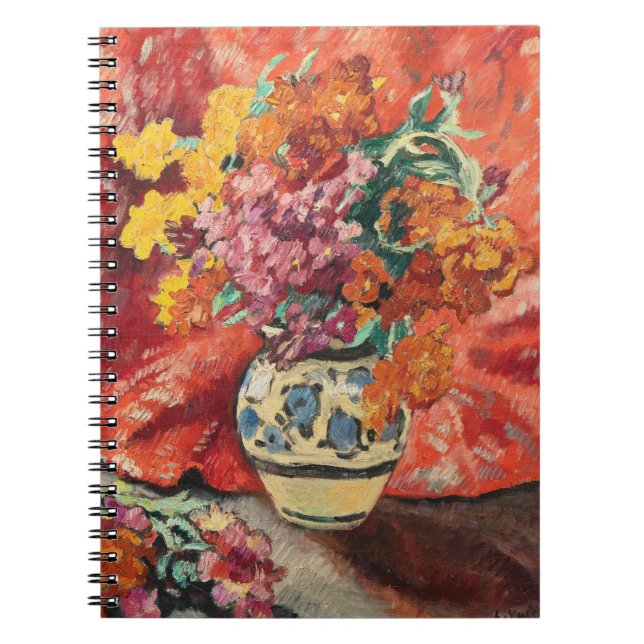 Carnet Vase de Fleurs à la Draperie Rouge | Louis Valtat (Devant)