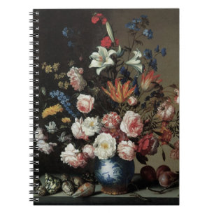 Carnet Vase des fleurs par une fenêtre, Balthasar van der