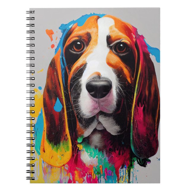 Carnet Vasset Hound Chien animal familier adorable Animal (Devant)