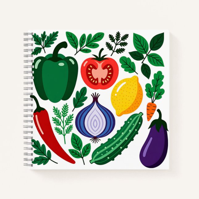 Carnet Vegetable pattern (Devant)